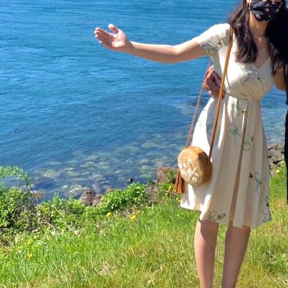 Alberta Ferretti Dresses & Skirts - Gorgeous Alberta Ferretti Floral Faux Wrap Dress